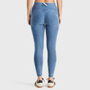 WRUP Core Denim - Mid Rise - Petite Length - Light Blue + Blue Stitching