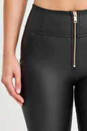 WRUP Corset Faux Leather - High Waisted - Full Length - Black