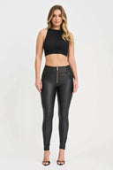 WRUP Corset Faux Leather - High Waisted - Full Length - Black