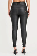 WRUP Corset Faux Leather - High Waisted - Full Length - Black