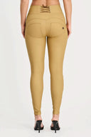 WRUP Corset Faux Leather - High Waisted - Full Length - Latte