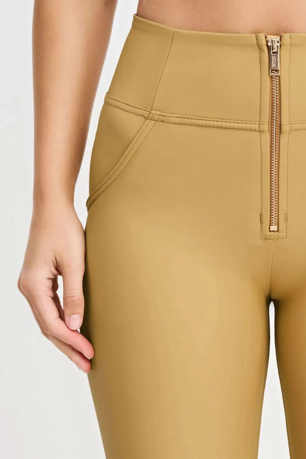 WRUP Corset Faux Leather - High Waisted - Full Length - Latte