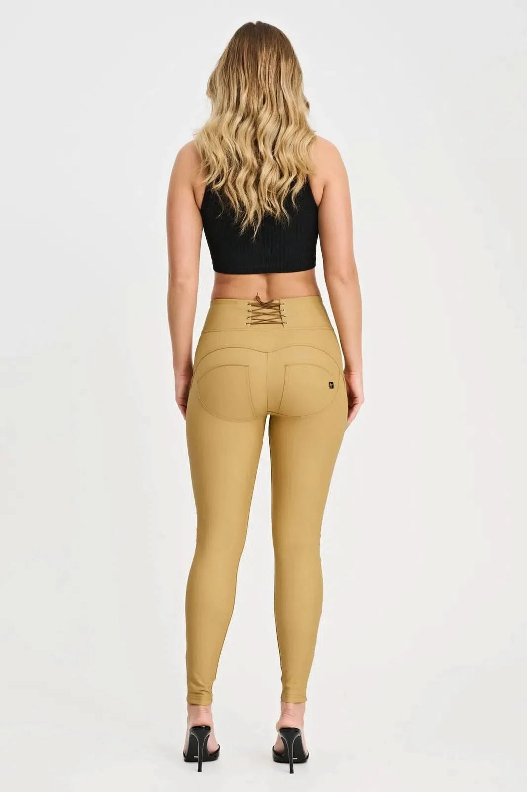 WRUP Corset Faux Leather - High Waisted - Full Length - Latte