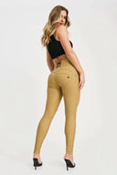 WRUP Corset Faux Leather - High Waisted - Full Length - Latte