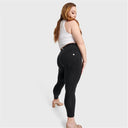WRUP Curvy Denim - High Waisted - 7/8 Length - Black + Black Stitching
