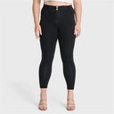 WRUP Curvy Denim - High Waisted - 7/8 Length - Black + Black Stitching
