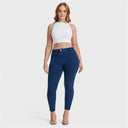 WRUP Curvy Denim - High Waisted - 7/8 Length - Blue + Blue Stitching