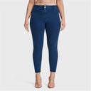 WRUP Curvy Denim - High Waisted - 7/8 Length - Blue + Blue Stitching