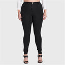 WRUP Curvy Denim - High Waisted - Full Length - Black + Black Stitching