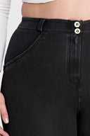 WRUP Curvy Denim - High Waisted - Full Length - Black + Black Stitching