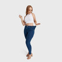 WRUP Curvy Denim - High Waisted - Full Length - Dark Blue + Yellow Stitching