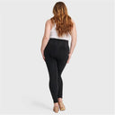 WRUP Curvy Denim - Zip High Waisted - Full Length - Black + Black Stitching