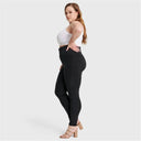 WRUP Curvy Denim - Zip High Waisted - Full Length - Black + Black Stitching