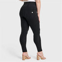 WRUP Curvy Denim - Zip High Waisted - Full Length - Black + Black Stitching