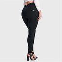 WRUP Curvy Fashion - High Waisted - Full Length - Black