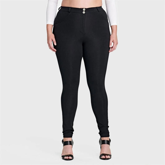 WRUP Curvy Fashion - High Waisted - Full Length - Black