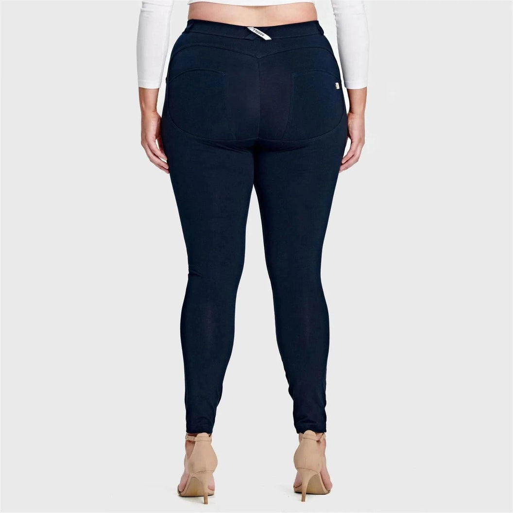 WRUP Curvy Fashion - High Waisted - Full Length - Navy Blue