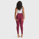 WRUP Curvy Fashion - Zip High Waisted - Full Length - Burgundy