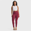 WRUP Curvy Fashion - Zip High Waisted - Full Length - Burgundy