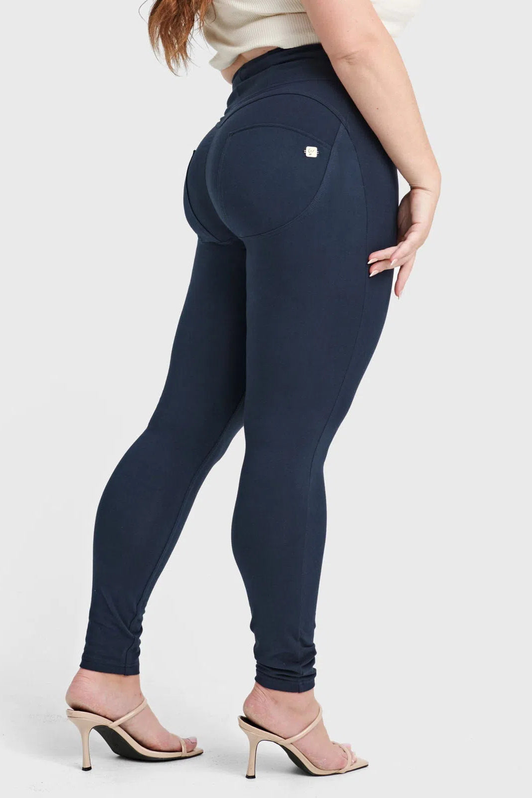 WRUP Curvy Fashion - Zip High Waisted - Full Length - Navy Blue 2