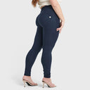 WRUP Curvy Fashion - Zip High Waisted - Full Length - Navy Blue