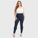 WRUP Curvy Fashion - Zip High Waisted - Full Length - Navy Blue