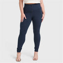 WRUP Curvy Fashion - Zip High Waisted - Full Length - Navy Blue