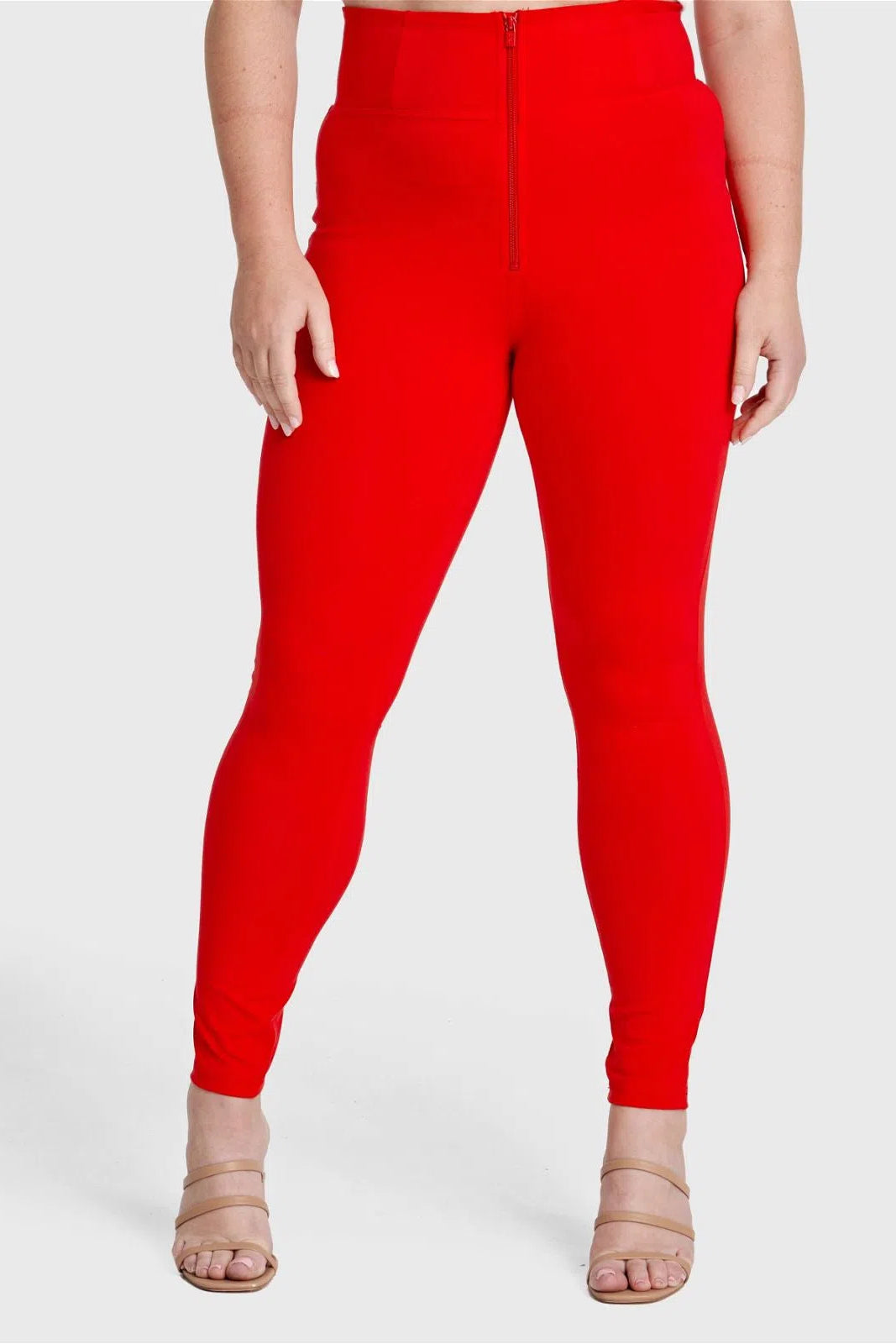 WRUP Curvy Fashion - Zip High Waisted - Full Length - Red 2