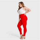 WRUP Curvy Fashion - Zip High Waisted - Full Length - Red