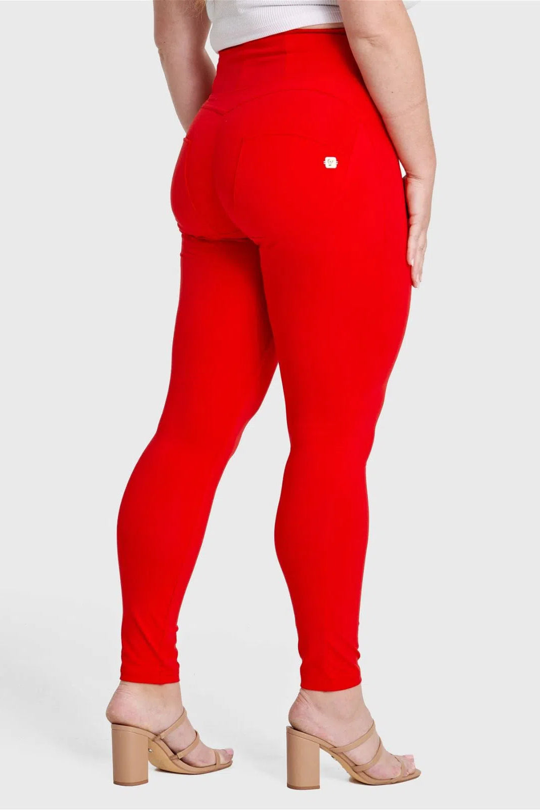 WRUP Curvy Fashion - Zip High Waisted - Full Length - Red 2