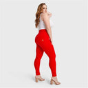 WRUP Curvy Fashion - Zip High Waisted - Full Length - Red