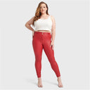 WRUP Curvy Faux Leather - High Waisted - Full Length - Red