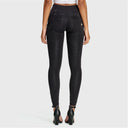 WRUP Denim - 3 Button High Waisted - Full Length - Black + Black Stitching