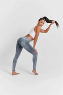 WRUP Denim - 3 Button High Waisted - Full Length - Stonewash