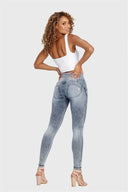 WRUP Denim - 3 Button High Waisted - Full Length - Stonewash