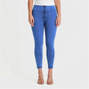 WRUP Denim - High Waisted - 7/8 Length - Cobalt Blue + Blue Stitching