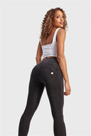 WRUP Denim - High Waisted - Full Length - Black + Black Stitching