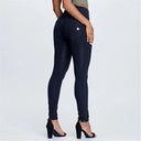 WRUP Denim - High Waisted - Full Length - Black + Black Stitching