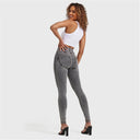 WRUP Denim - High Waisted - Full Length - Grey + Yellow Stitching