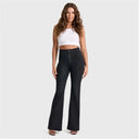 WRUP Denim - High Waisted - Super Flare - Black + Black Stitching
