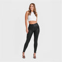 WRUP Denim Limited Edition - High Waisted - Full Length - Coated Black + Black Stitching