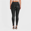 WRUP Denim Limited Edition - High Waisted - Full Length - Coated Black + Black Stitching