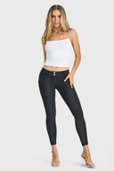 WRUP Denim - Low Rise - Full Length - Black + Black Stitching