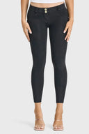 WRUP Denim - Low Rise - Full Length - Black + Black Stitching