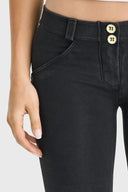 WRUP Denim - Low Rise - Full Length - Black + Black Stitching