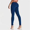 WRUP Denim - Low Rise - Full Length - Dark Blue + Blue Stitching