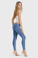 WRUP Denim - Low Rise - Full Length - Light Blue + Yellow Stitching