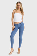 WRUP Denim - Low Rise - Full Length - Light Blue + Yellow Stitching