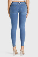 WRUP Denim - Low Rise - Full Length - Light Blue + Yellow Stitching