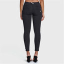 WRUP Denim - Mid Rise - 7/8 Length - Black + Black Stitching